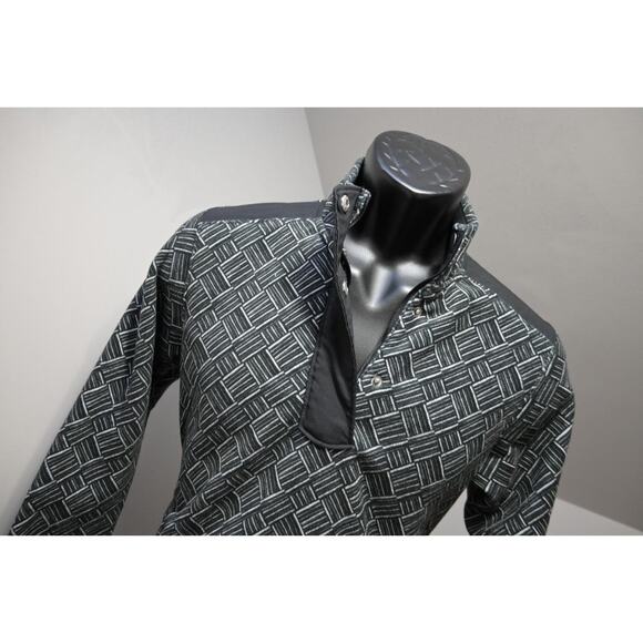 Adidas Fleece Golf Jacket Snap Neck Woven Performance Athletic Womens Sz Medium - Picture 5 of 10